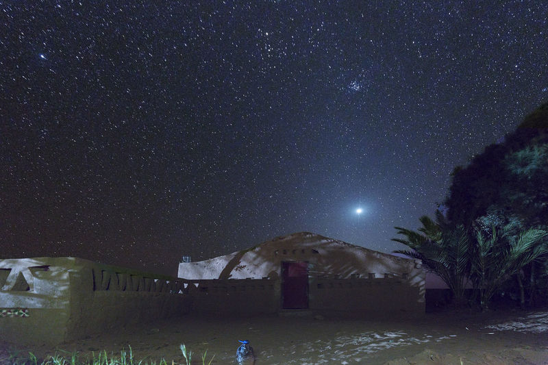Sky full of stars in morocco, africa.