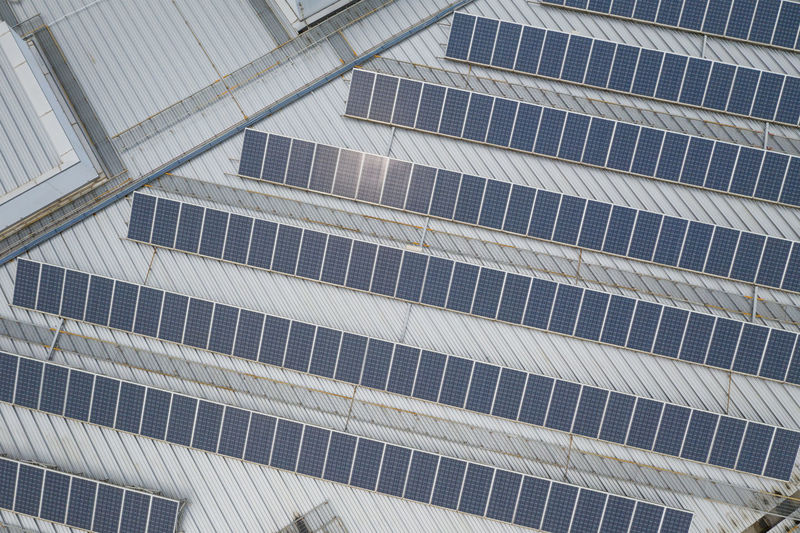 Full frame shot of solar panels