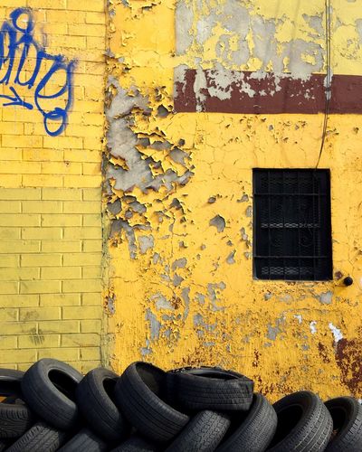 Brick wall against brick wall