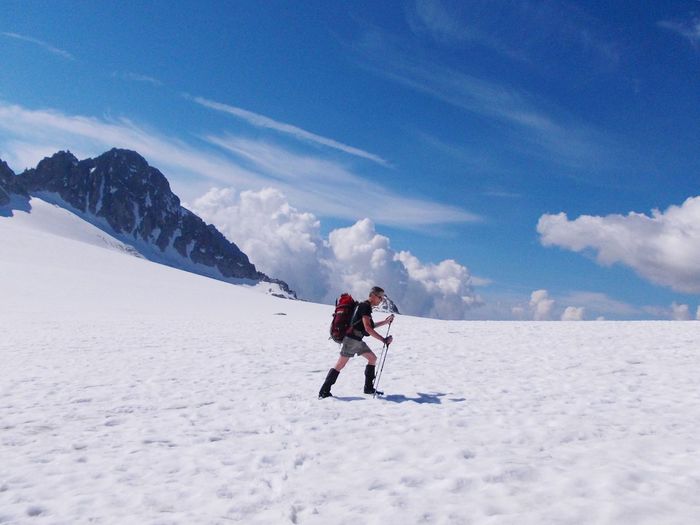 Full length of man hiking
