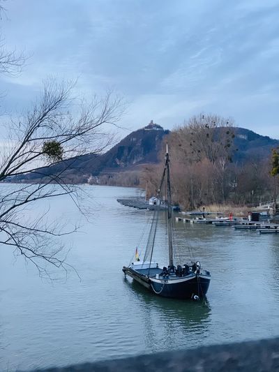 Insel grafenwerh bad honnef germany.  in the background you can see drachenfells 