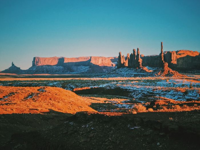 View of rock formations at monument valley