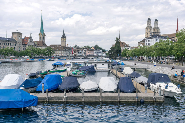 Boats in sea