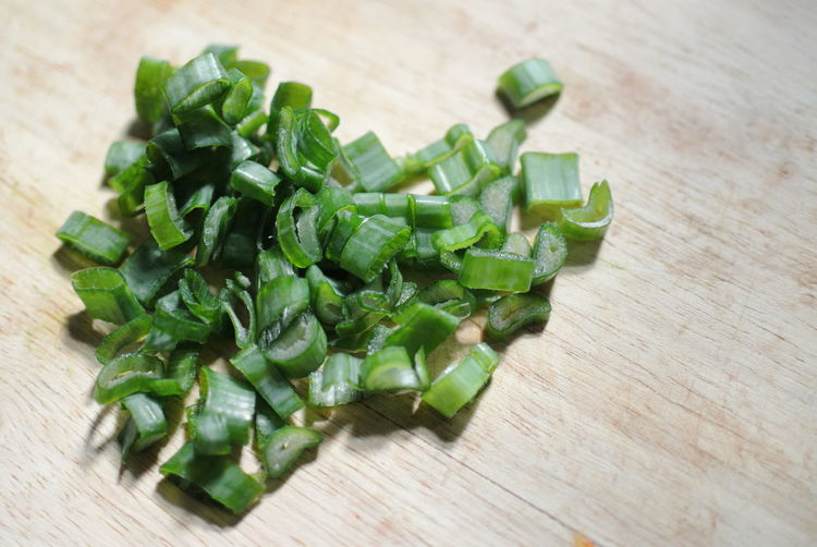 Close-up of spring onion