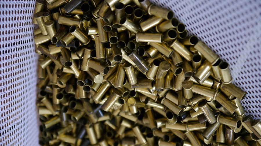Close-up of bullets in basket
