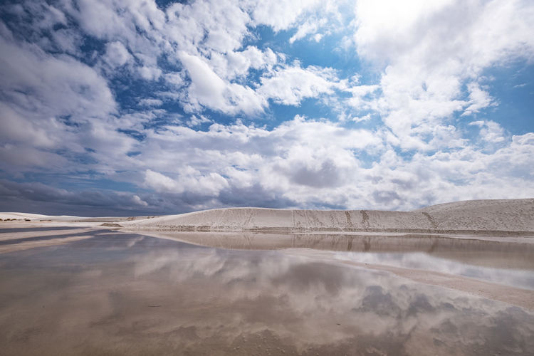Scenic view of desert against sky