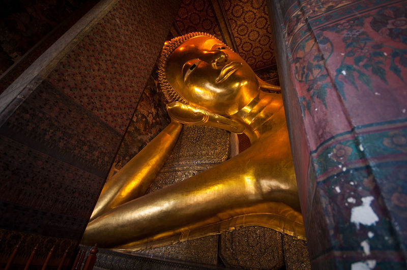 Low angle view of statue of buddha