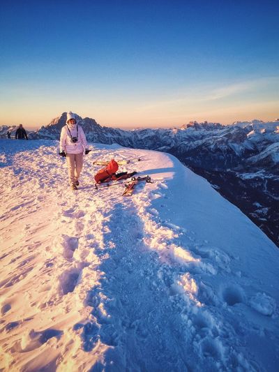 Scenic view of snow covered landscape