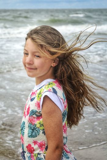 Portrait of girl on beach