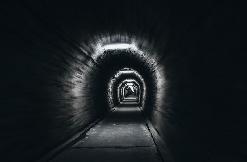 Time tunnel, underground theme park in turda salt mine, romania