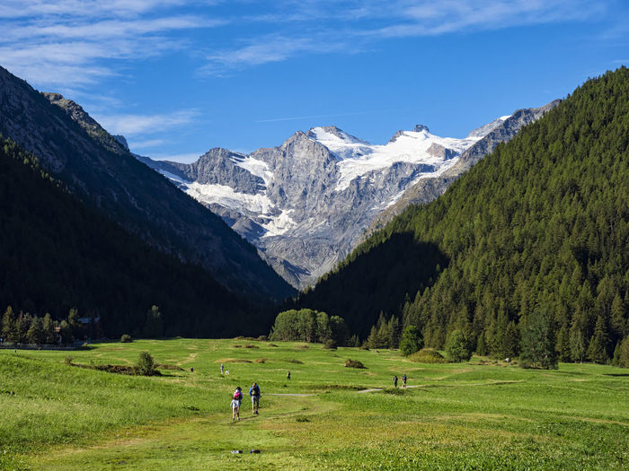 View of the valley of cogne in the gran paradiso national park