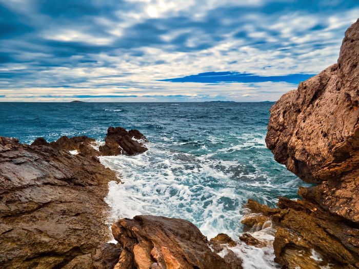 Scenic view of sea against sky