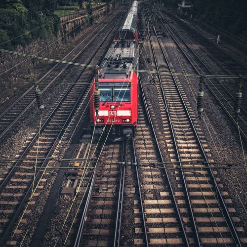 Train on railroad track