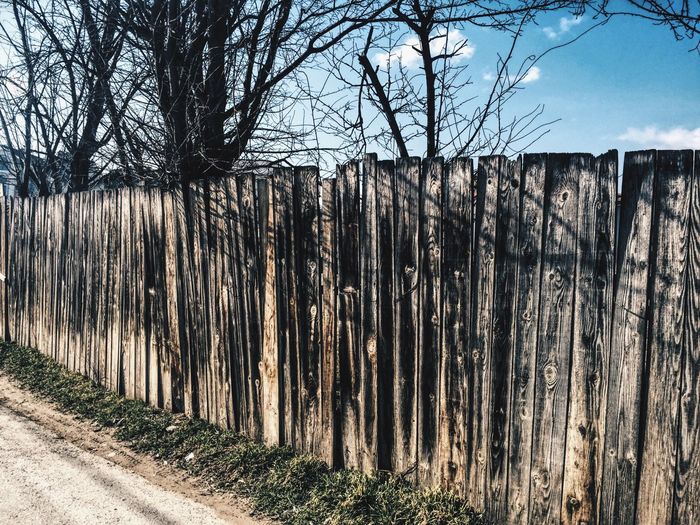 Rustic wooden fence
