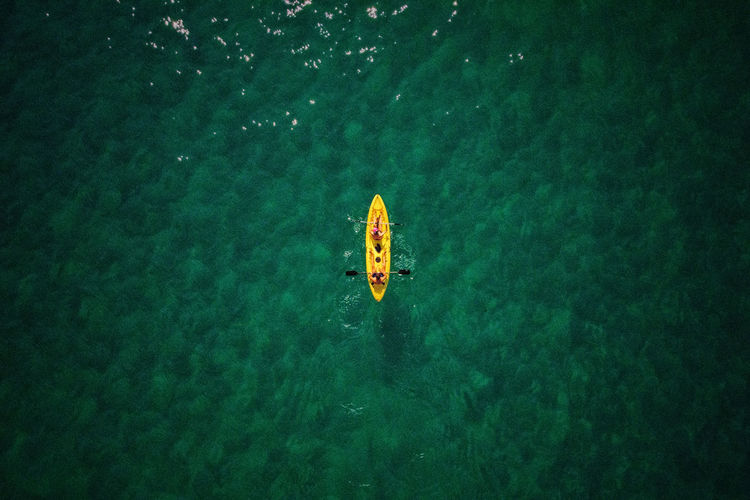 Yellow kayak