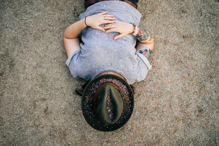 After party. Celebration Directly Above Girl Hat High Angle View Indie Real People Sleeping Women My Best Photo 2015
