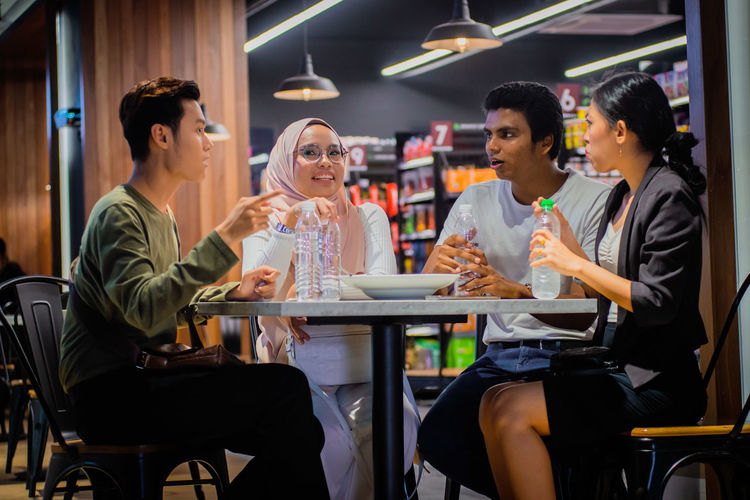 Group of people in restaurant