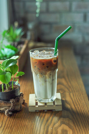 Close-up of drink on table