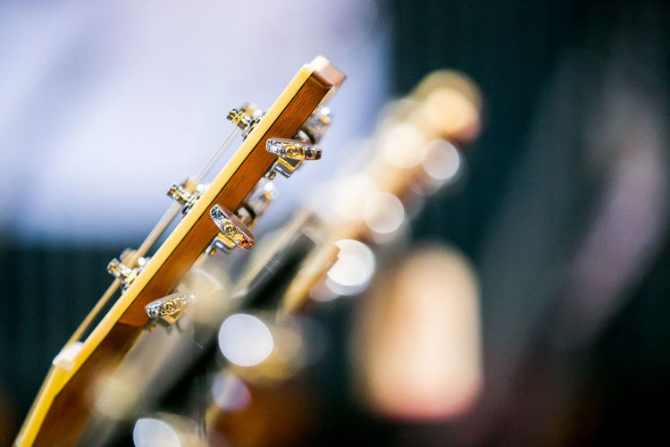 Close-up of playing guitar