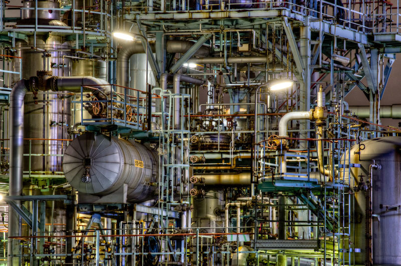 Chemical plant equipment.
