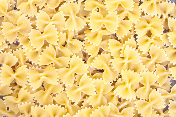 Full frame shot of bow tie pasta