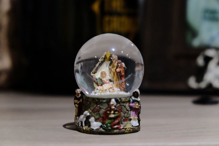 Close-up of crystal ball