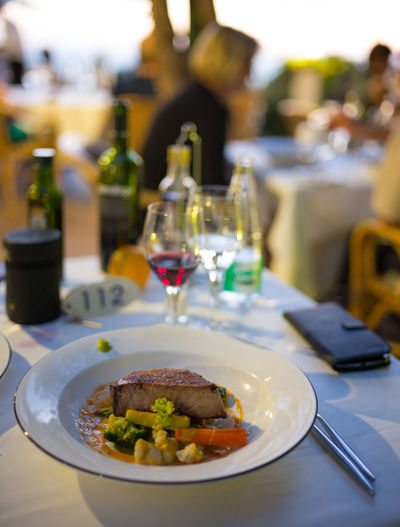 Food on table