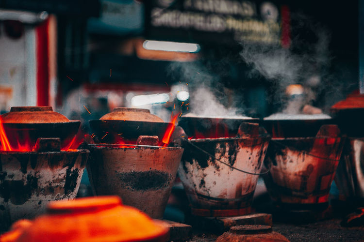 Food cooking on stove