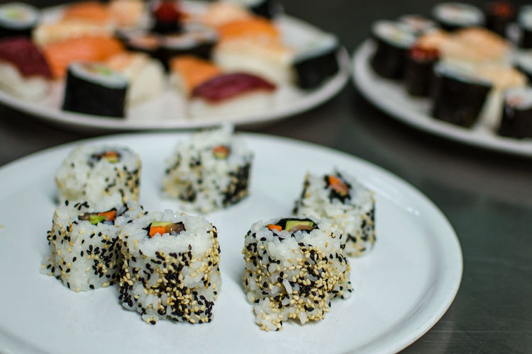 Close-up of served food