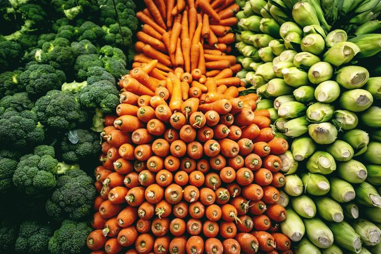 Full frame shot of vegetable for sale in market