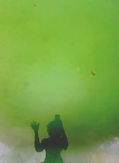Man swimming in sea