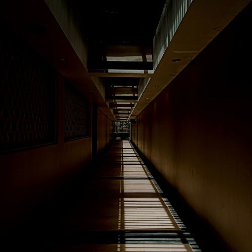 Empty corridor in building