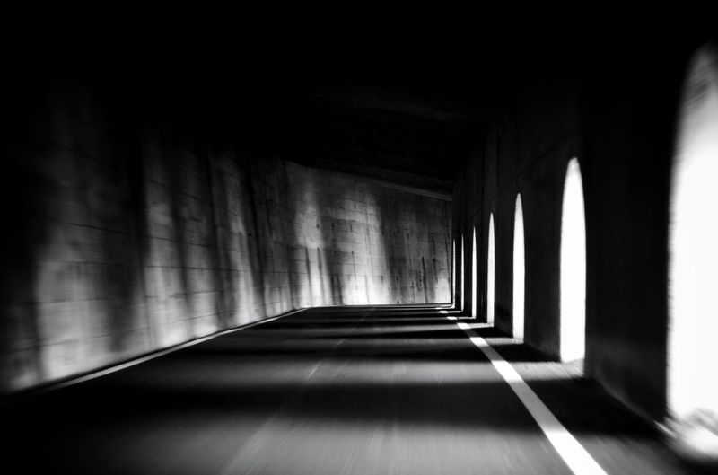 Shadows of empty corridor
