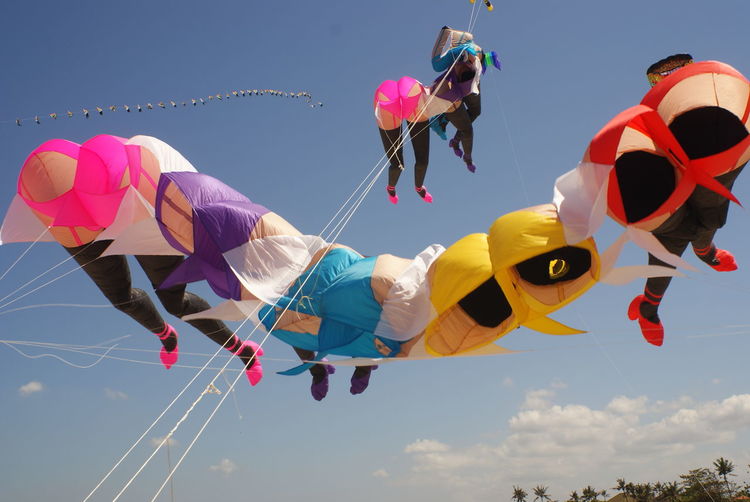 International kite festival in padanggalak , sanur bali, indonesia.