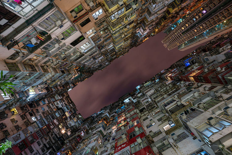 Low angle view of buildings against sky