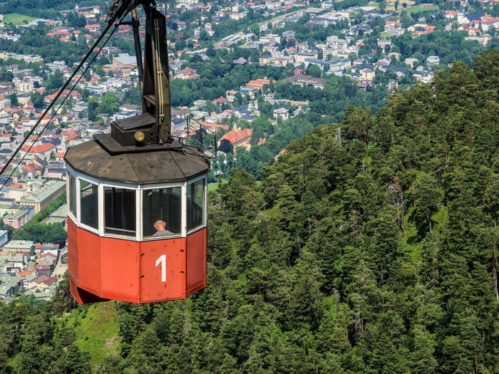 Cable car up to predigtstuhl mountain