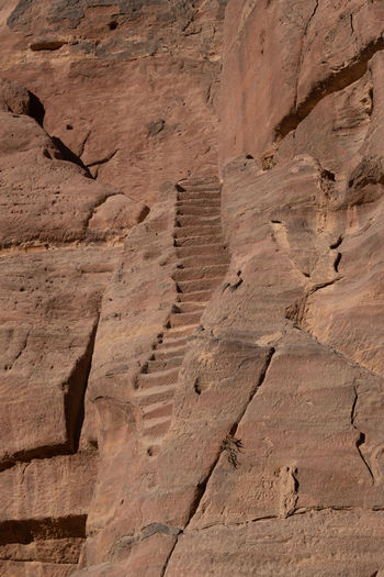 Full frame shot of rock formations in desert