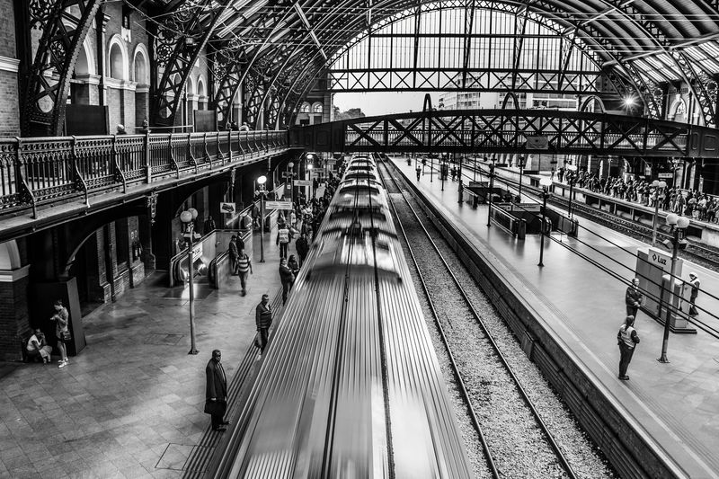 Railroad station platform