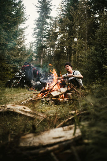 People enjoying in the forest