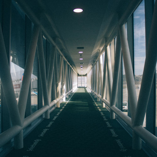 Empty corridor of building