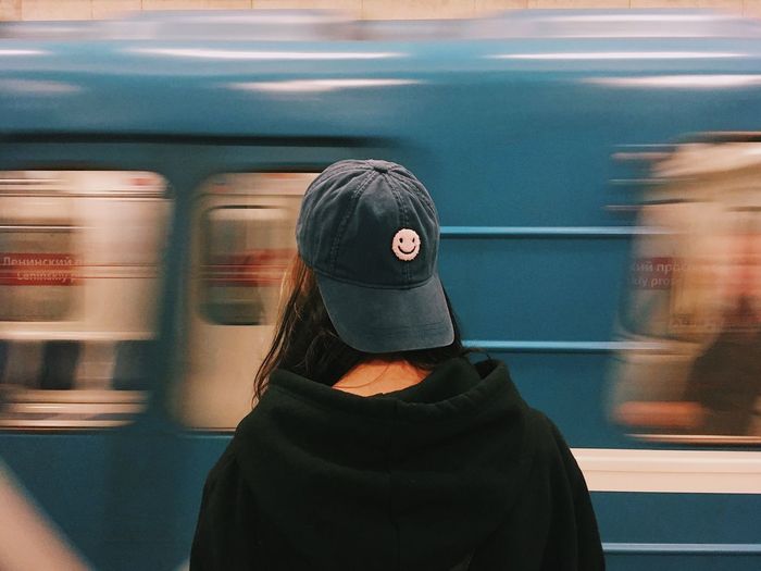 Girl in a metro 