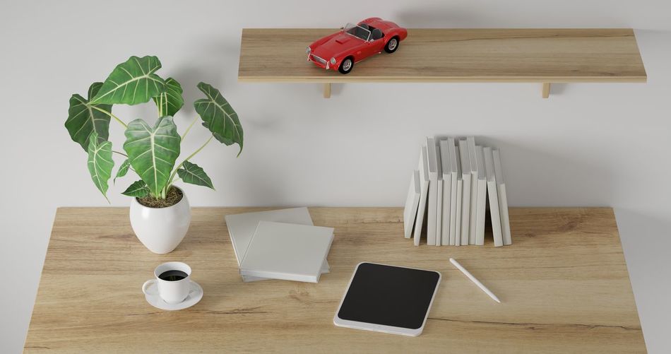 Potted plant on table