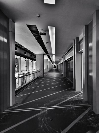 Empty corridor of building