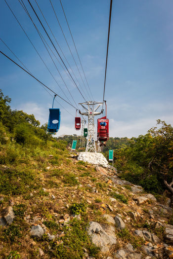 Ropeway or cable car electric for mountain quick reach