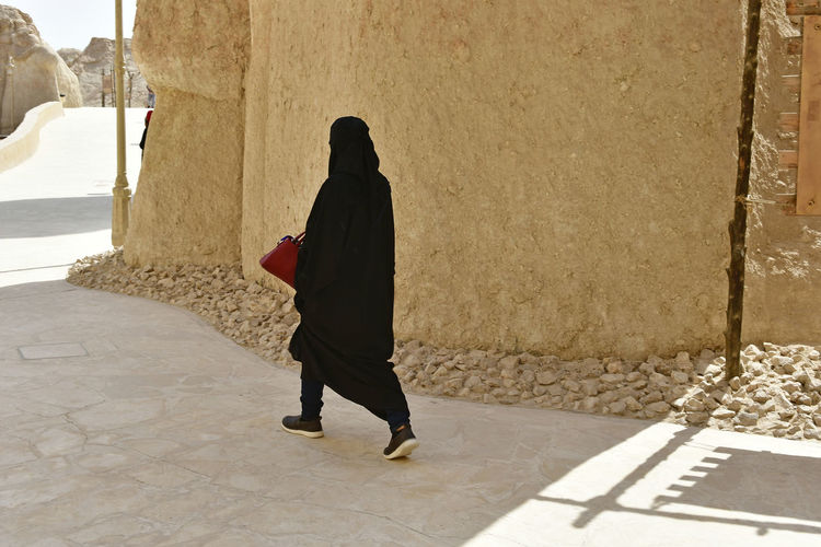 Women in black abaya
