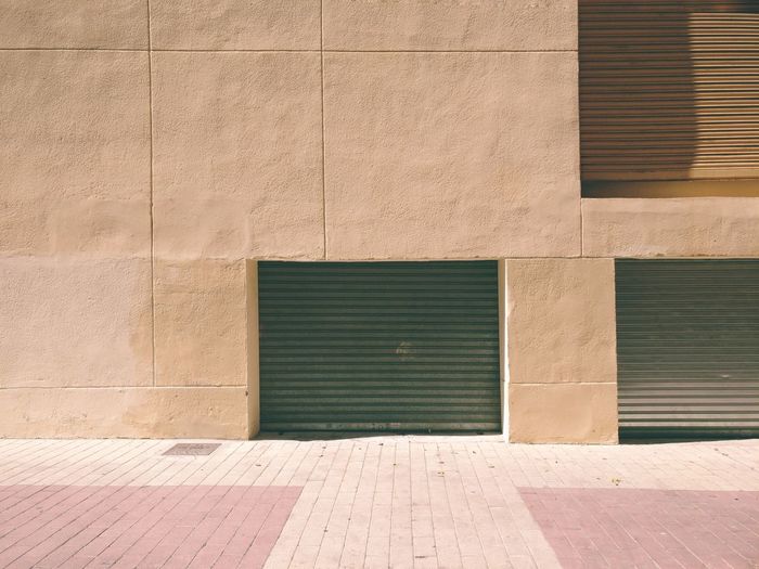 Shadow of building on footpath